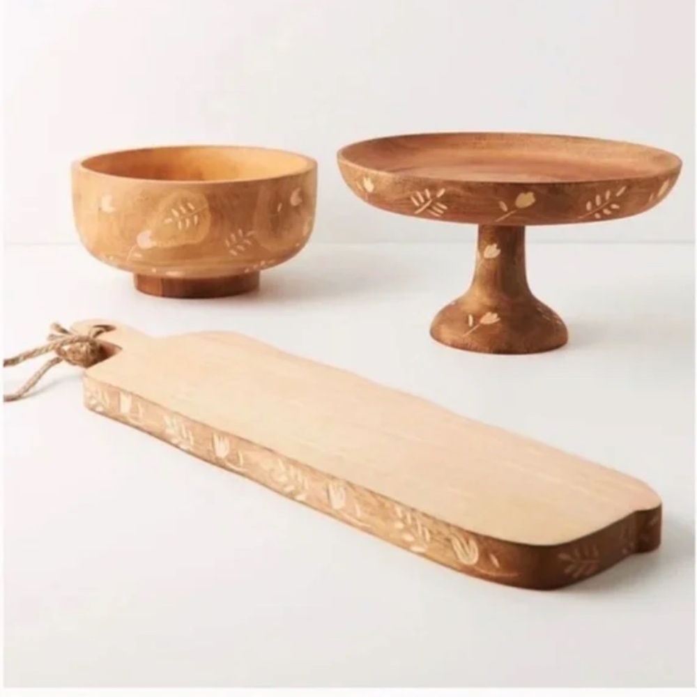 ⭐️ Rosemary Herb Boho Farm Hip Peasant Art Deco Decor Cheeseboard Board Platter